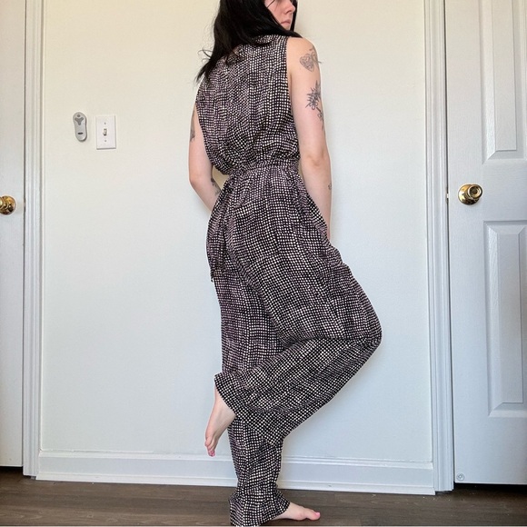 Whistles black and white polka dot jumpsuit medium - Picture 2 of 5